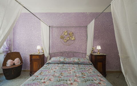 Nido nel Centro: Möbel, Schlafzimmer, Bett, Interior Design, Bedding, Bettdecke, Linens, Textil, Fussboden, Zimmer