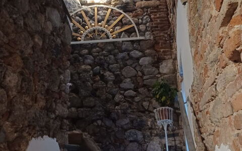Nido nel Centro: Wand, Treppe, Steinwand, Geländer, Zimmerpflanze, Balkon, Baluster, Blumentopf