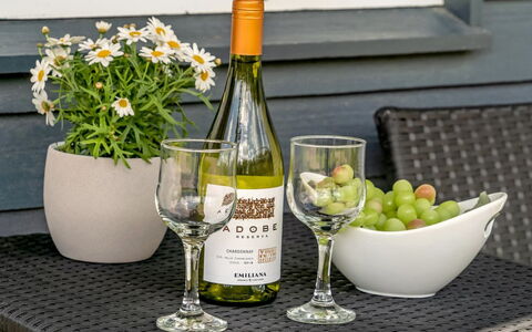 Skakke - 350M to the Fjord: Flasche, Geschirr, Drinkware, Möbel, Tabelle, Glasflasche, Wein, Kelche
