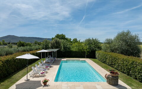 Il Cipresso, Casa dei Nonni, Cortona: Schwimmbad, Garten, Resort, Verbundwerkstoff, Gartenmöbel, Landscaping, Schatten, Estate, Hazienda, Eco Hotel