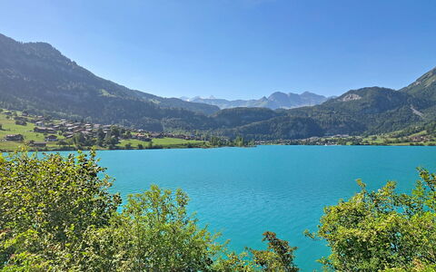 Ferienwohnung Enzian: Blau, Wasservorräte, Wasser, Gewässer, Bergforms, Natürliche Landschaft, Hügel, Berg, Sommer, Bank