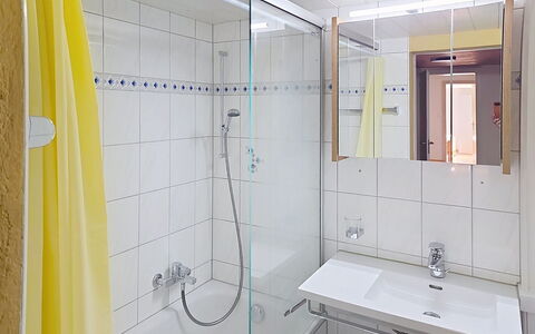 Ferienwohnung Enzian: Badezimmer, Armatur, Interior Design, Flooring, Bad Sink, Fussboden, Sinken, Zapfhahn, Installation, Dusche