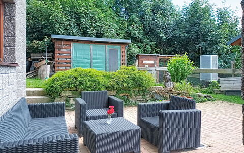 Sylva: Möbel, Gartenmöbel, Stuhl, Garten, Tisch Im Freien, Blumentopf, Terrasse, Hinterhof, Schatten, Kaffetisch