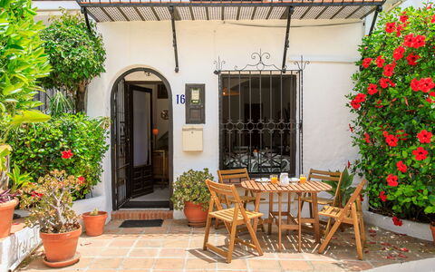 Carmen: Blumentopf, Tür, Zimmerpflanze, Möbel, Balkon, Gartenmöbel, Stuhl, Tisch Im Freien, Veranda