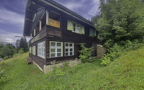 Grafenast: Gras, Gebäude, Haus, Hütte, Zuhause, Ländliches Gebiet, Dach, Grundstueck, Steigung, Bauernhaus
