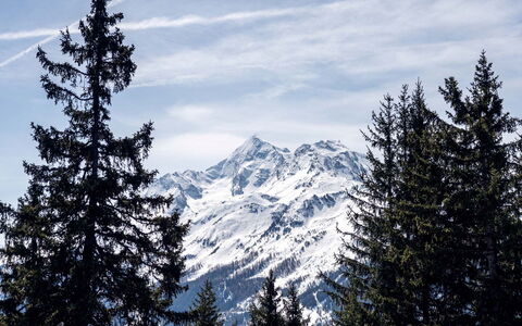 La Rosière 620: Himmel, Schnee, Berg, Bergforms, Baum, Winter, Ast, Wildnis, Gebirge