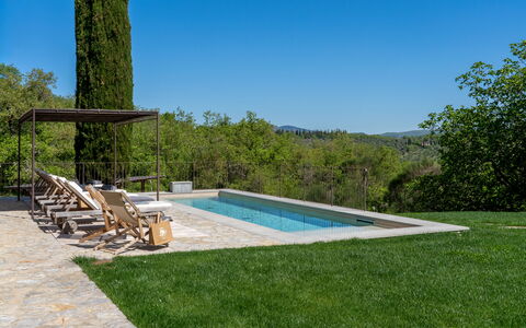 Casa Faraona: Schwimmbad, Gartenmöbel, Schatten, Garten, Landscaping, Flagstone, Sonnenliege, Hinterhof