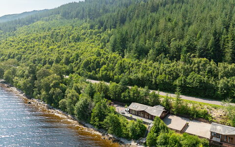 Cìela Lodge on Loch Ness: Baum, Wald, Hütte, Auwald, Reservoir, Dschungel, Klang, Lärche