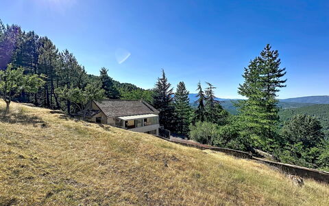 La Bergerie de Portes: Baum, Landschaft, Grundstueck, Ländliches Gebiet, Hütte, Wald, Lärche, Steigung, Wiese, Hütte