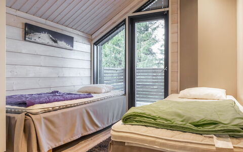 Golfarinkunnas 6B: Interior Design, Holz, Schlafzimmer, Decke, Fussboden, Bett, Flooring, Möbel, Zimmer, Zuhause