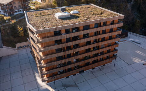 Vallada 14-01: Wohnung, Die Architektur, Urban Design, Verbundwerkstoff, Eigentumswohnung, Brutalismus, Balkon, Holz