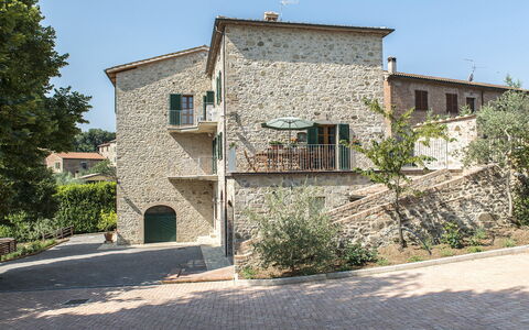Casa Elia 6: Wand, Die Architektur, Backstein, Mauerwerk, Steinwand, Balkon, Zimmerpflanze, Villa, Blumentopf, Hazienda
