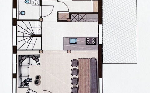 02 Nth030 Sup Chalet mit Sauna und Hot Tub 2 Etage: Wohnung, Holzboden, Wohnzimmer