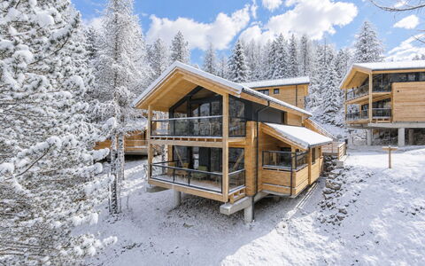 02 Nth054 18E Sup Chalet mit Sauna und Hot Tub 2 e: Gebäude, Haus, Fenster, Zuhause, Dach, Wohngebiet, Strauch, Hütte, Grundstueck