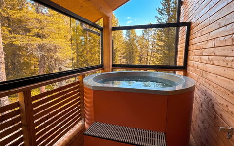 02 Nth054 18E Sup Chalet mit Sauna und Hot Tub 2 e: Gebäude, Haus, Fenster, Zuhause, Dach, Wohngebiet, Strauch, Hütte, Grundstueck