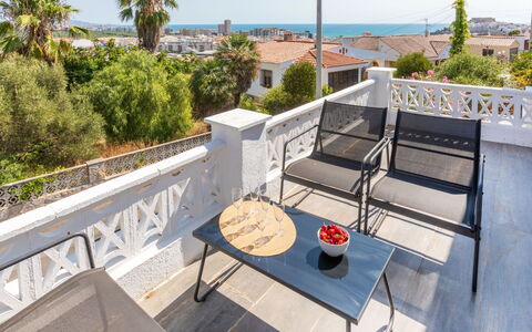 Alondras: Blau, Balkon, Geländer, Wohnung, Zaun, Meer, Resort, Eigentumswohnung, Schwimmbad, Hotel