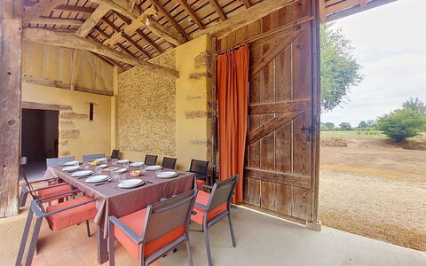 La Ferme de Bordenave: Blau, Balkon, Geländer, Wohnung, Zaun, Meer, Resort, Eigentumswohnung, Schwimmbad, Hotel