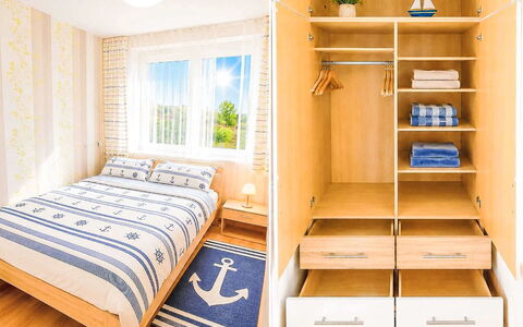 Burhave 201: Holz, Möbel, Interior Design, Flooring, Fussboden, Schlafzimmer, Bett, Cabinetry, Schublade, Zimmer