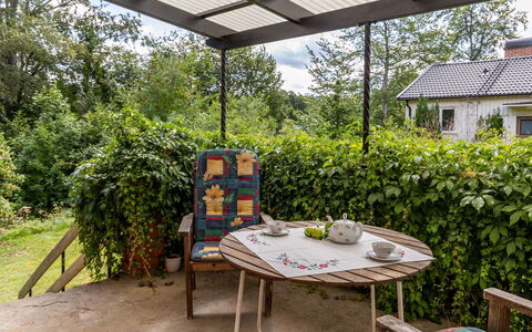 Villa Fröseke: Möbel, Garten, Gartenmöbel, Tabelle, Strauch, Tisch Im Freien, Schatten, Hinterhof, Stuhl