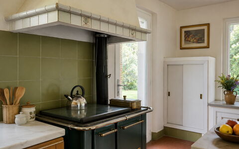 Casa Mancini, Holiday Villa, San Galgano: Küchengerät, Küche, Interior Design, Countertop, Cabinetry, Beleuchtung, Herd, Flooring, Zuhause, Möbel