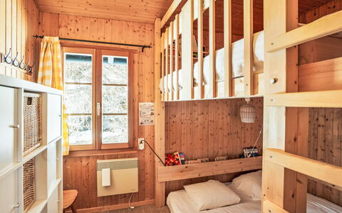 Les Marmottes: Möbel, Interior Design, Schlafzimmer, Bett, Holz, Etagenbett, Decke, Flooring, Fussboden, Zimmer