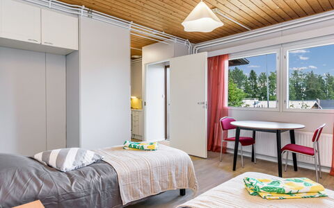 Heinävesi Homes D4: Interior Design, Möbel, Wand, Decke, Holz, Flooring, Fussboden, Schlafzimmer, Zimmer, Bett