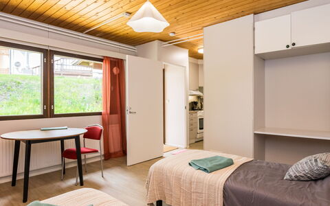 Heinävesi Homes D6: Interior Design, Möbel, Wand, Schlafzimmer, Fussboden, Flooring, Bett, Holz, Decke, Zimmer