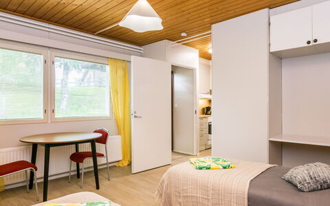 Heinävesi Homes D8: Interior Design, Wand, Schlafzimmer, Fussboden, Bett, Möbel, Flooring, Holz, Decke, Zimmer