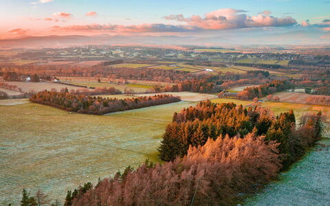 Alexander House: Natürliche Landschaft, Einfach, Landschaft, Luftaufnahmen, Feld, Plantage, Prärie, Herbst, Abend