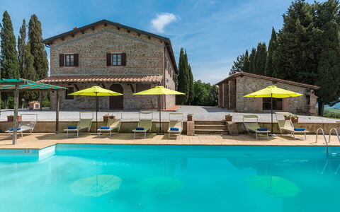 Podere Calcheto 14: Estate, Villa, Hazienda, Lärche, Hotel, Bauernhaus, Schwimmbad