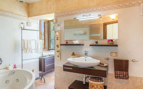 La Casa Dell'Artista 6: Badezimmer, Interior Design, Bad Sink, Armatur, Sinken, Flooring, Zapfhahn, Spiegel, Fussboden, Countertop