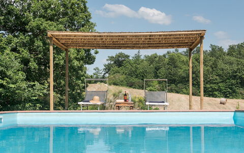 Amantino 8: Holz, Schatten, Freizeit, Outdoor Struktur, Pavillon, Gartenmöbel, Pergola, Eco Hotel, Schwimmbad, Hartholz