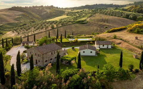 Podere Collelungo 14: Estate, Plantage, Landscaping, Garten, Villa, Villa, Bauernhaus, Bauernhof, Landwirtschaft
