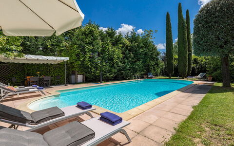 Villa Joy 6: Blau, Schwimmbad, Resort, Eco Hotel, Garten, Schatten, Estate, Gartenmöbel, Hazienda, Landscaping