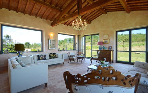 Podere Pomasciano 10: Möbel, Interior Design, Zuhause, Couch, Tabelle, Stuhl, Decke, Wohnzimmer, Zimmer