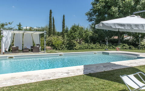 Albachiara 8: Schwimmbad, Gartenmöbel, Resort, Verbundwerkstoff, Schatten, Garten, Eco Hotel, Hinterhof, Freizeit, Landscaping