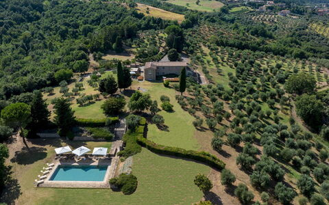 Villa Panorama 14: Landschaft, Estate, Plantage, Landscaping, Garten, Bauernhaus, Villa, Villa, Vogelperspektive