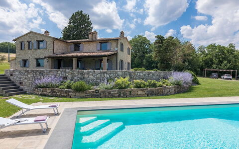 Villa le Fontane 12: Blau, Haus, Zuhause, Hütte, Schwimmbad, Estate, Bauernhaus, Villa, Villa, Garten