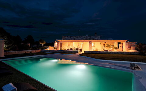White Stone House 6+1: Blau, Schwimmbad, Verbundwerkstoff, Resort, Water Feature, Estate, Villa, Eco Hotel, Hotel, Thermae