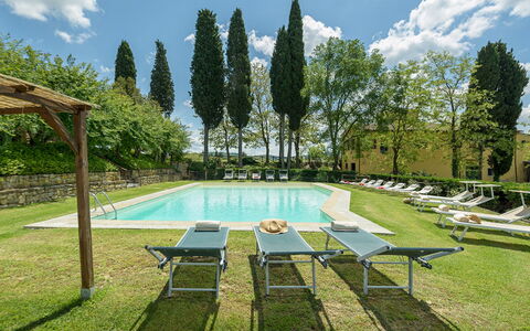 Poggerello 10: Schwimmbad, Garten, Estate, Resort, Hazienda, Schatten, Hof, Eco Hotel, Rasen, Landscaping