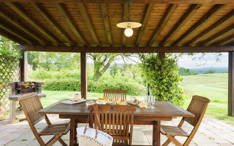 Poggerello 10: Möbel, Tabelle, Gartenmöbel, Holz, Stuhl, Küche & Esszimmer Tisch, Veranda, Tisch Im Freien, Decke, Interior Design
