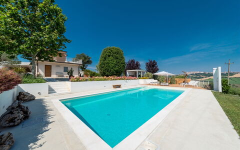 Casa Angela 6: Blau, Schwimmbad, Estate, Garten, Resort, Landscaping, Hazienda, Villa, Schatten, Eco Hotel
