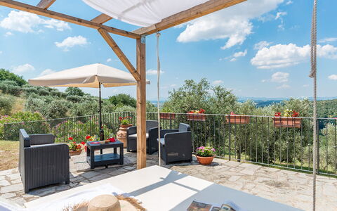 Villa Fabi 6+2: Möbel, Gartenmöbel, Grundstueck, Stuhl, Schatten, Eco Hotel, Tisch Im Freien, Garten, Terrasse, Outdoor Struktur