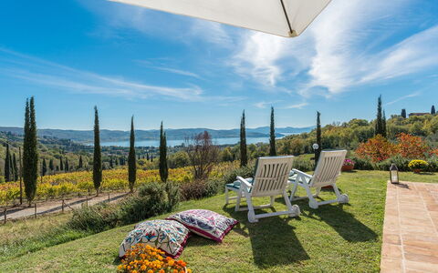 La Martinella 12: Landschaft, Strauch, Grundstueck, Garten, Ground, Gartenmöbel, Landscaping, Bergstation, Schatten