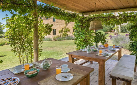Casale Piattini 10: Möbel, Gartenmöbel, Tabelle, Tisch Im Freien, Küche & Esszimmer Tisch, Stuhl, Garten, Schatten, Hinterhof, Terrasse