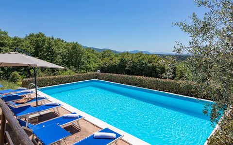 Villa Paola 6: Blau, Schwimmbad, Resort, Gartenmöbel, Eco Hotel, Sonnenliege, Ferienort, Hotel, Hazienda, Villa