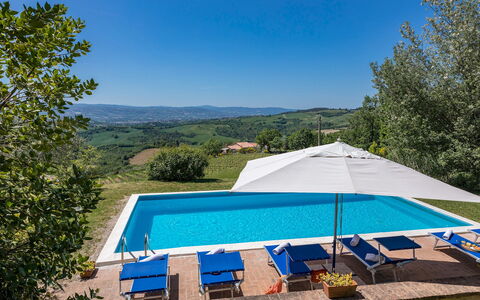 Villa Mila 6: Blau, Schwimmbad, Gartenmöbel, Sonnenliege, Resort, Eco Hotel, Estate, Villa, Landscaping, Thermae