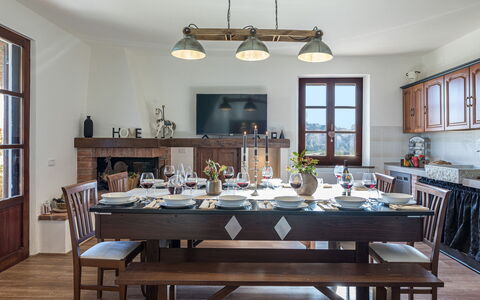 Casale Bella Vita 8+4: Möbel, Interior Design, Tabelle, Esszimmer, Flooring, Holz, Küche & Esszimmer Tisch, Stuhl, Zimmer, Fussboden
