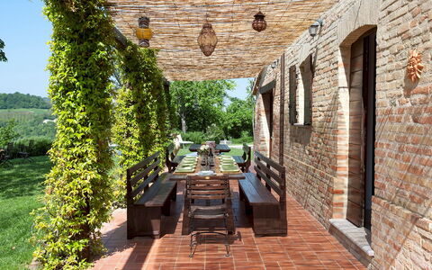 Casa Melograno 11+2: Möbel, Holz, Gartenmöbel, Tabelle, Tisch Im Freien, Backstein, Garten, Stuhl, Holzbeize, Küche & Esszimmer Tisch