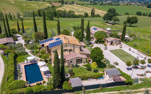 Casale Santa Lucia 8+2: Estate, Garten, Landscaping, Villa, Villa, Hof, Hinterhof, Hazienda, Eco Hotel, Schwimmbad